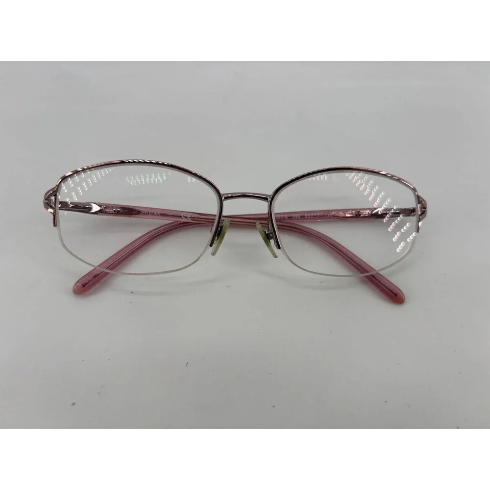 Sferoflex Eyeglass Frames 2550-B 299 53-17-135 Lt Pink Semi Rimless w/Case&Cloth